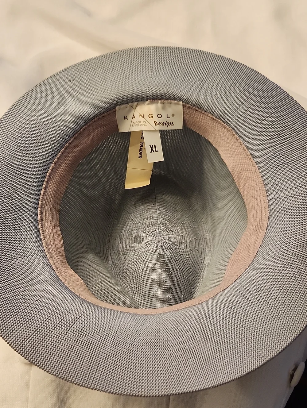 Kangol England New Tropic Trader Grey Blue Fedora Hat, XL, $55